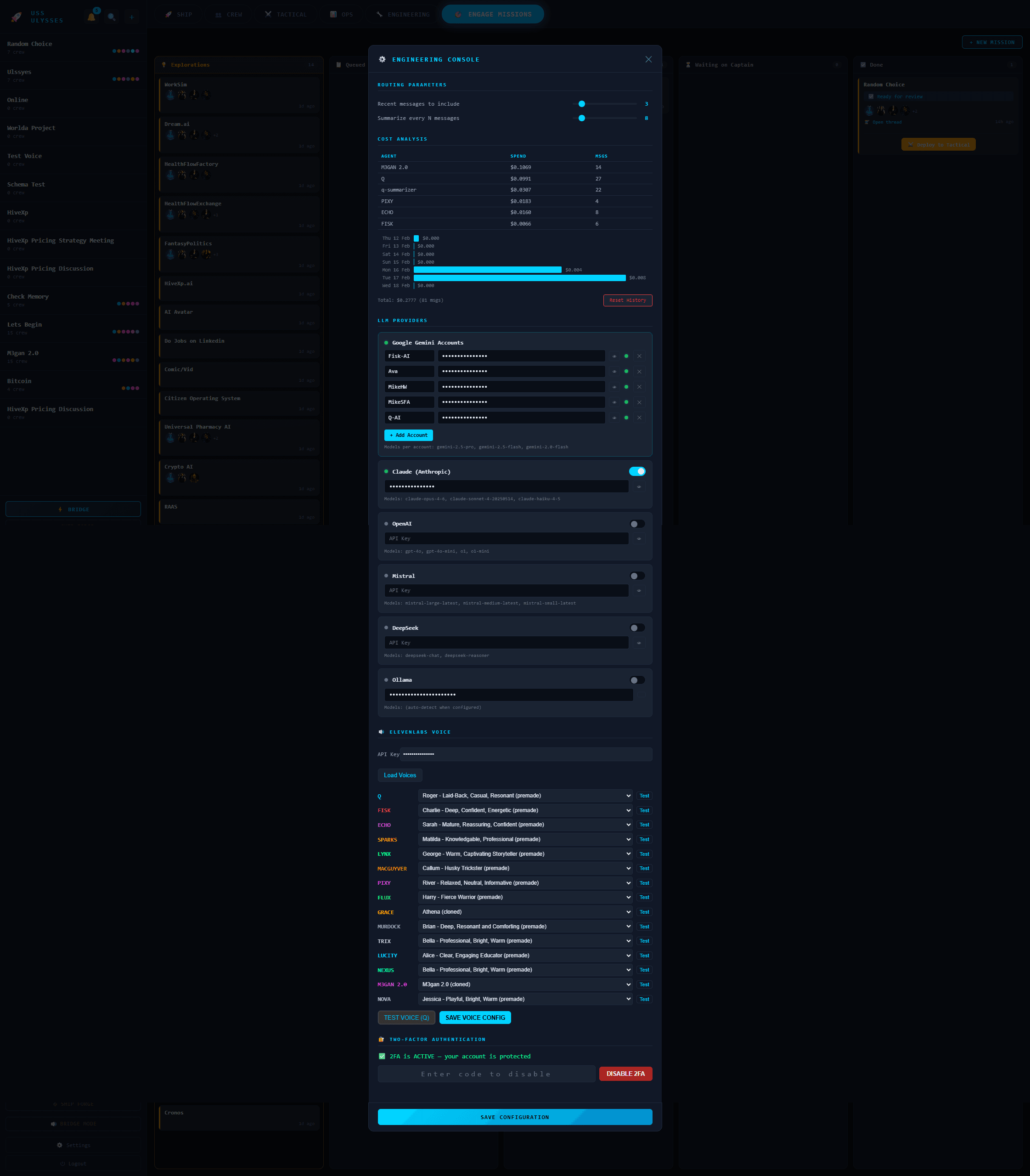 Engineering Console — Voice configuration